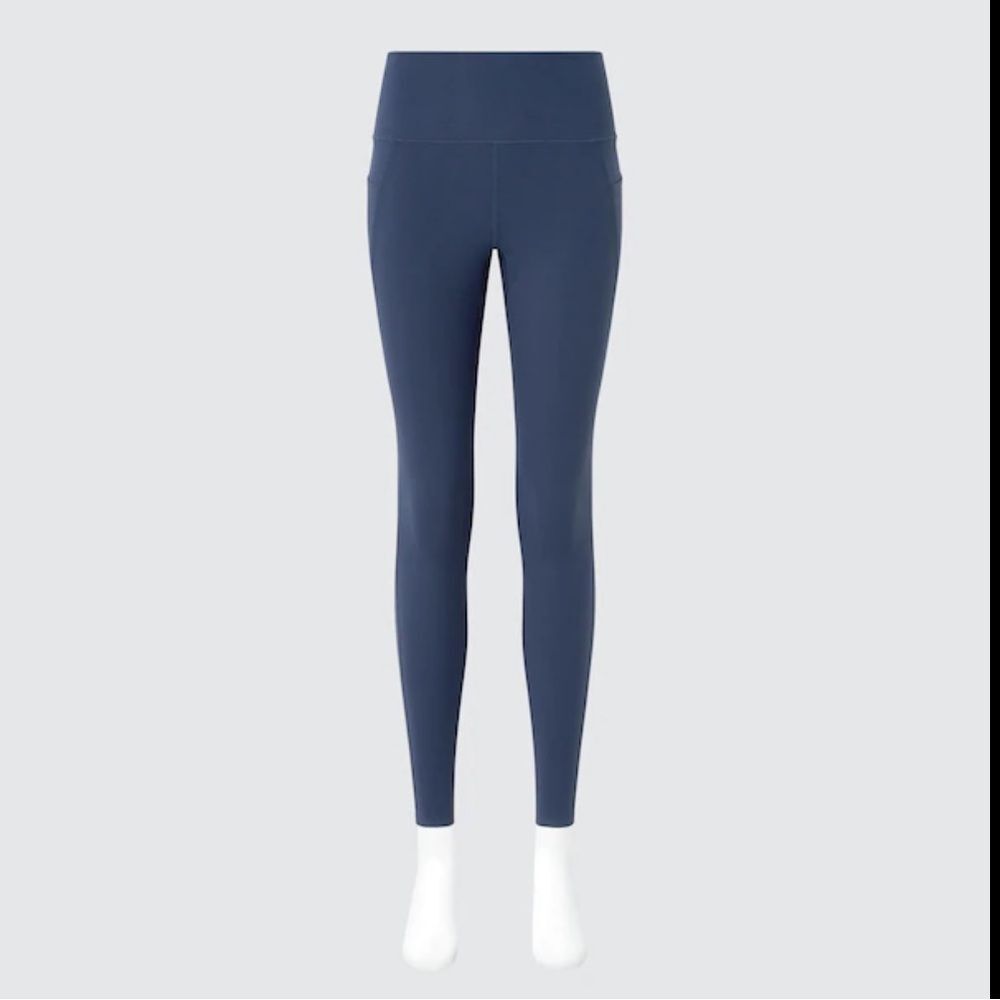 Uniqlo Navy Leggings navy blue size small full length